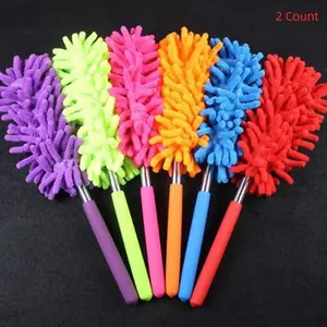 2 Counts Ultra-Fine Fiber Dust Removal Brush, Electrostatic Car & Home Office Cleaner, Hair-Resistant Kitchen Tool, Efficient Dust Collector