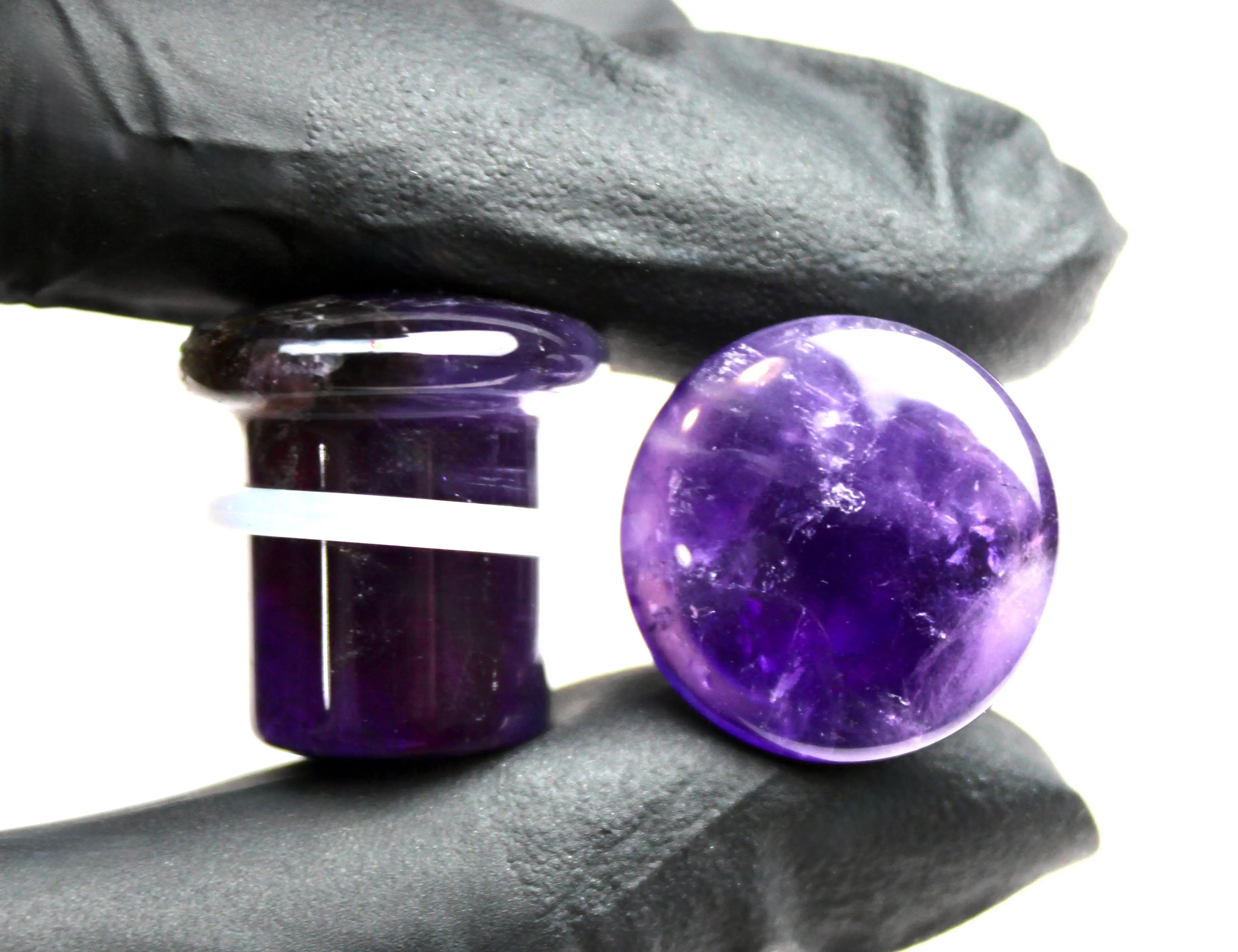 Amethyst Stone Single Flare for Gauged Ears