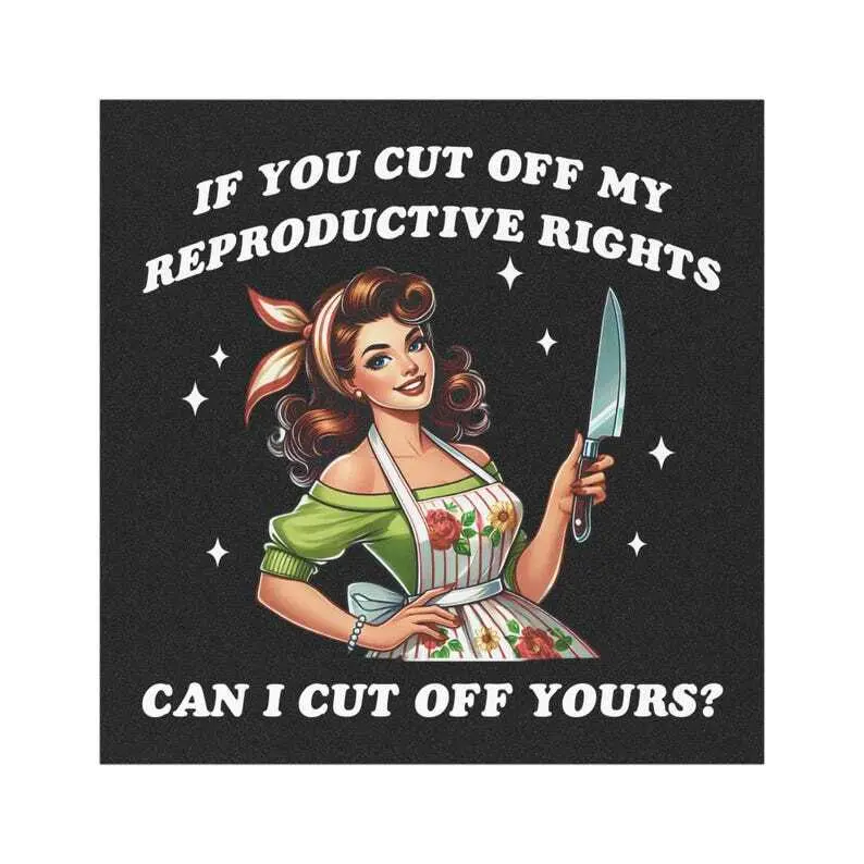 Reproductive Rights Bumper Sticker/Car Magnet, Feminist Pro Choice Leftist Liberal Democrat Gift, Womens Anti MAGA Trump Activist Protest