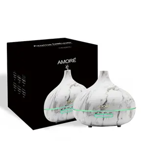CELESTE 300ml Essential Oil Diffuser – Aromatherapy Cool Mist Diffuser with 7-Color Ambient Lighting, Timer, and Marble Finish