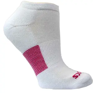 ASICS Womens 6-Pack No Show Socks Running Athletic Low Cut Comfort Technology - White