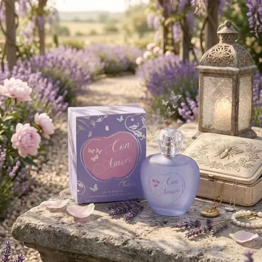 Con Amore Classic Eau de Parfum for Women, Romantic Lavender Floral Scent, Long-Lasting Fragrance in Ornate Decorative Bottle, 100ml/3.4 fl.oz., Soft