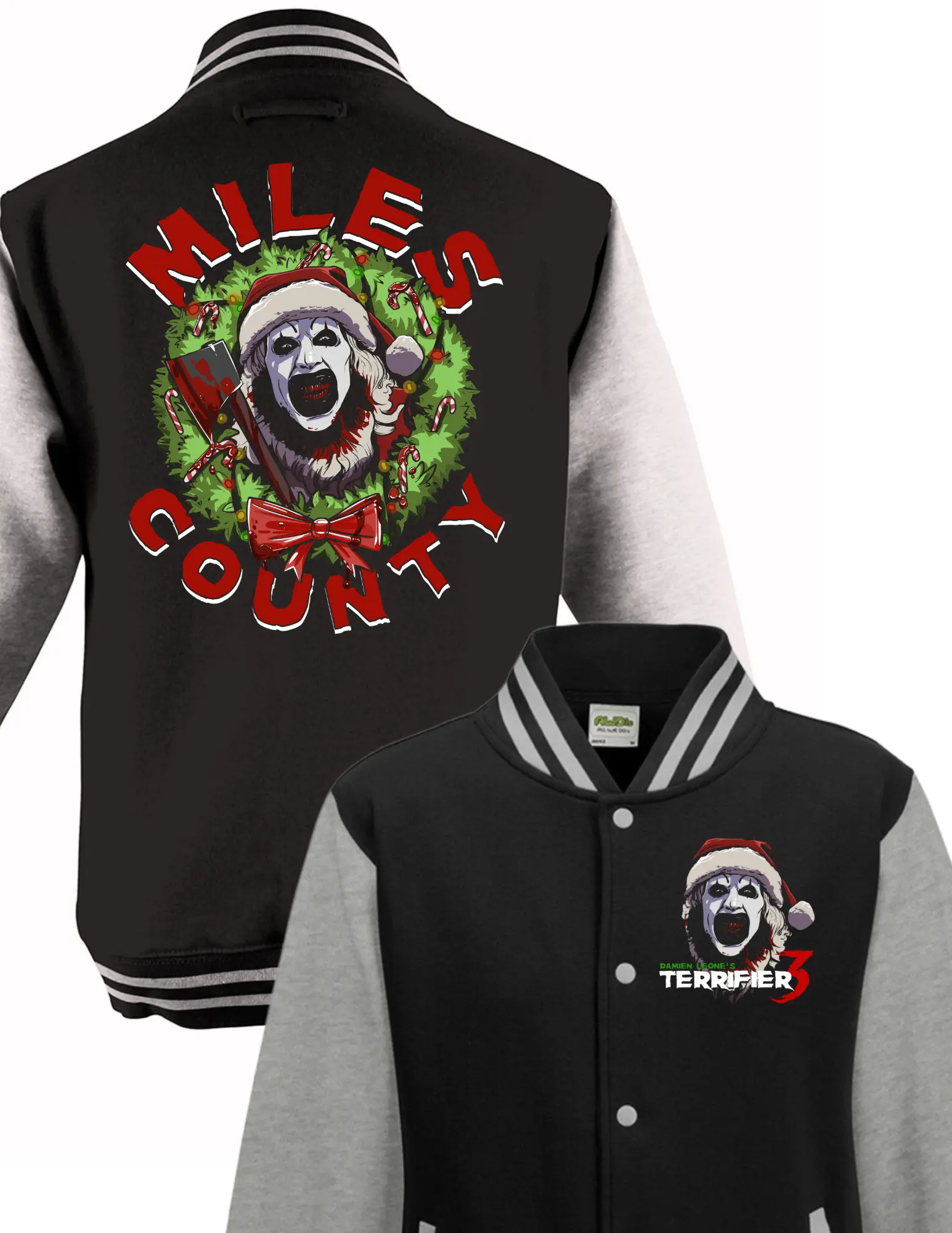 Officially Licensed Terrifier 3 Varsity Jacket horror movie