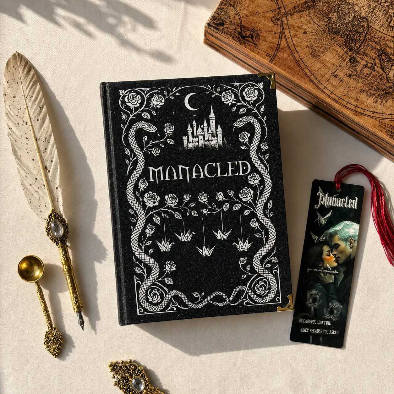Manacled by SenLinYu Hardcover Collector Book - A5 Special Edition Dramione-Inspired Fanfiction Book with Free Bookmark