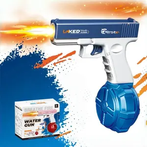 Portable Electric Pulse Light Water Gun, Outdoor Beach Pool Toy, Lithium Battery Included, Summer Party Gift, Unisex Toy