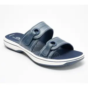 Clarks Cloudsteppers Adjustable Slide Sandals - Breeze Maye