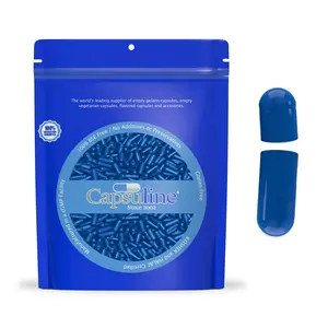 Capsuline Separated Size 0 Blue Gelatin Empty Capsules