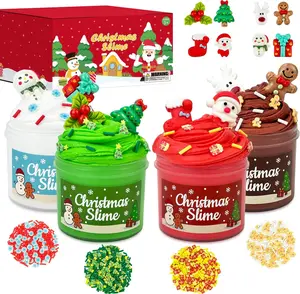 Christmas Slime Stocking Stuffers Gifts Toys for Kids 4 Pack, Xmas Party Favors Supplies Basket Goodie Bag Fillers for Toddler, School Classroom Non Candy Treats Prizes Stuff for Teens Boys Girls