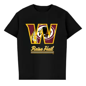 WST Commanders Raise Hail Graphic Tee Casual Cotton Men's Shirt - SuperB Champs 2025 Graphic Tee - Football Club Fan Shirt, Cotton, Classic Fit