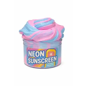 Neon Sunscreen Slime, Thick Texture with Glossy Finish, Stress Relief Classic Novelty Toy Moldable Taba Squishy Soft Squishy