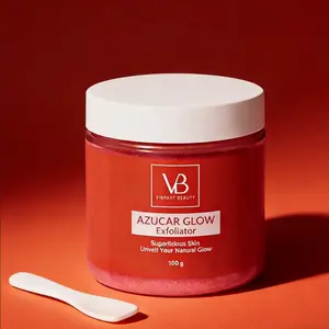 Vibrant Beauty Azucar Glow Exfoliator Sugarlicious Polish for Natural Radiance Non-Irritating Creamy Formula for Face Body & Lips
