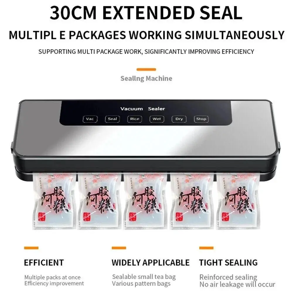 Commercial Vacuum Sealer Machine | Food Saver System with 10 Free Bags | Automatic Air Sealing for Meat, Vegetables & Dry Food Storage | Kitchen Food Preservation Sealer