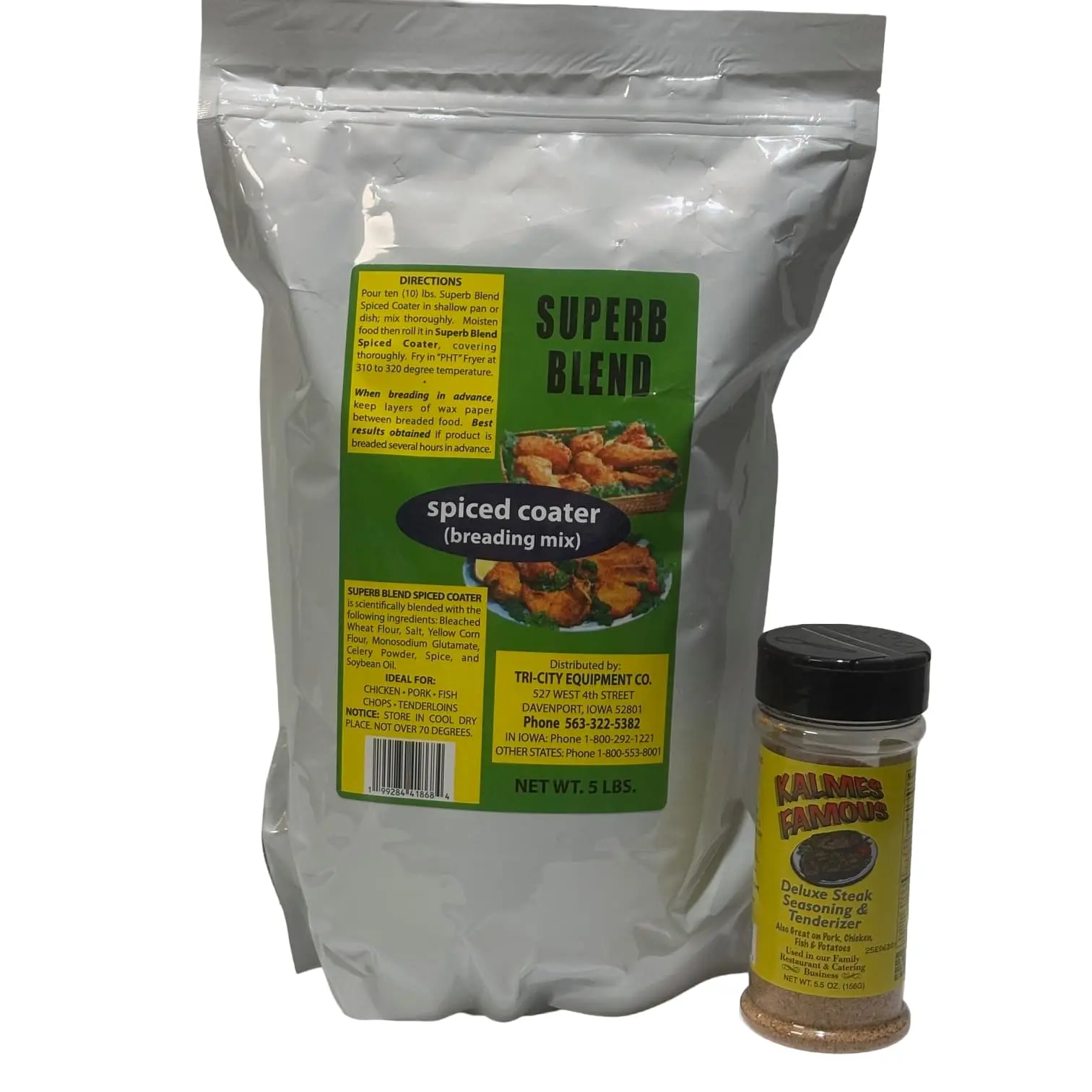 All-in-2 Seasoning & Meat Tenderizer Breading Powder Kit - Flavorful Spice Blend for Quick Rub or Coating, Ideal for Chicken, Compatible with Soybean Oil