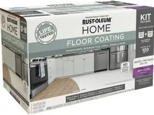 Rust-Oleum 100806 Home Floor Watercolor Coating Kit White Household Paint