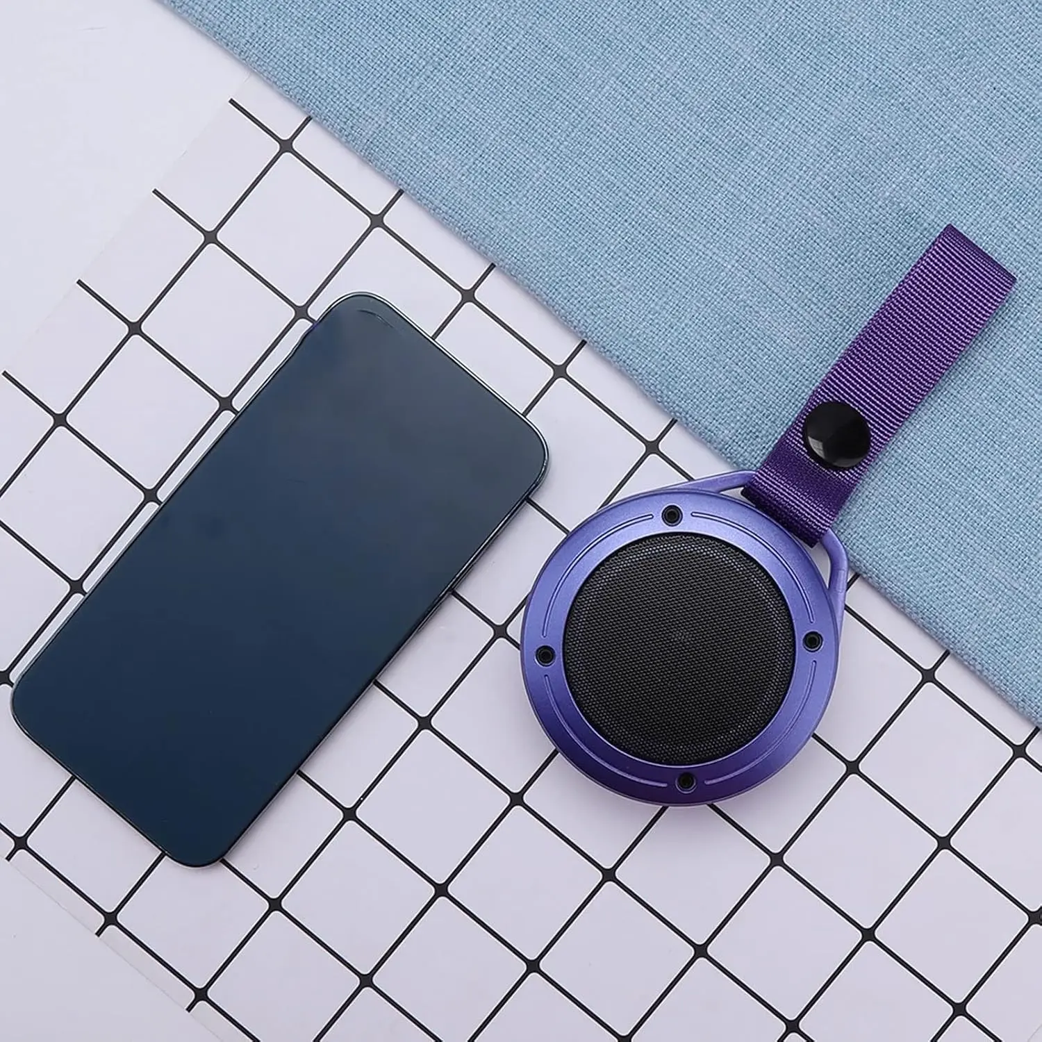 Portable Bluetooth Speaker, Waterproof Wireless Speaker with Stereo Bass, Compact Mini Speaker for Shower, Outdoor, Travel, Phone Compatible