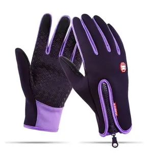 Heated Winter Gloves Touch Screen Riding Motorcycle Sliding Waterproof Sports Gloves With Fleece Lining for Cold Weather Activities