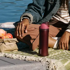 Black Cherry Owala FreeSip Bottle | 24oz 32oz Leak-Proof Insulated 💖