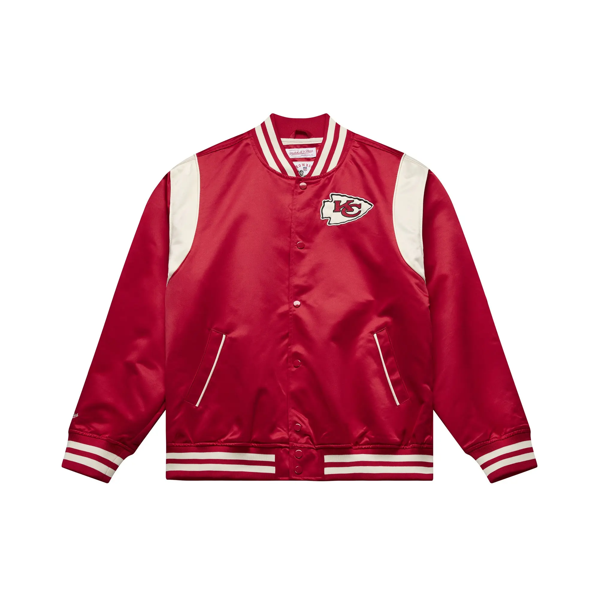Kansas City Chiefs Red Retro Roots Lightweight Satin Jacket, Mitchell & Ness