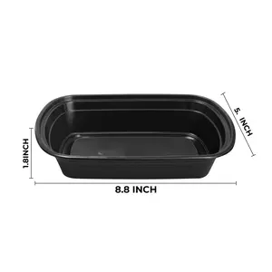 Meal Prep Containers, 50 Pack 28oz (100-Piece) Disposable Take Out Food Storage Containers with Leakproof Lids, Large Plastic To Go Lunch Boxes, BPA Free, Microwave/Dishwasher/Freezer Safe