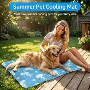 Multiple Models Summer Pet Cooling Pad, Outdoor Dog Ice Mat for All-Day Comfort, PVC Inflatable Products for Pets, Keep Your Furry Friend Cool!