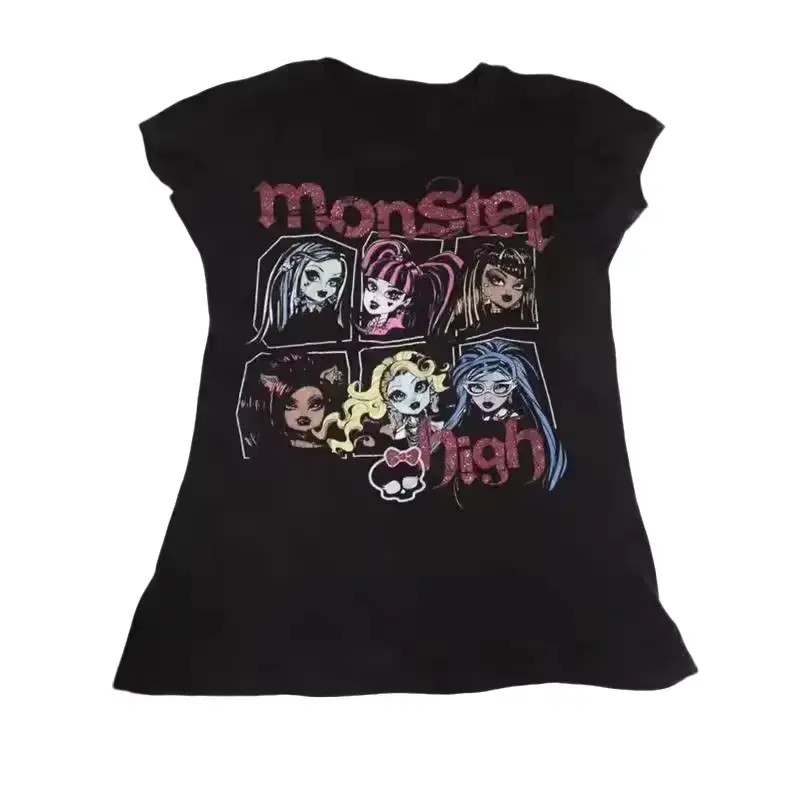 Monster High Baby Tee, Gothic Graphic Tee, Anime Girl Shirt, Y2K, Emo, 90s, Vintage, Aesthetic, Grunge, Trendy, Gift for Her