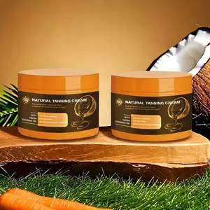 5.07 oz Natural Tanning Accelerator with Coconut and Carrot Extracts - Paraben-Free Body Tanner, Rich in Vitamin E and Walnut Oil, Deep Moisturizing Formula for All Skin Types, Promotes an Even Golden Tan Body Care Lotions Nourishing Moisturizer Skin Care