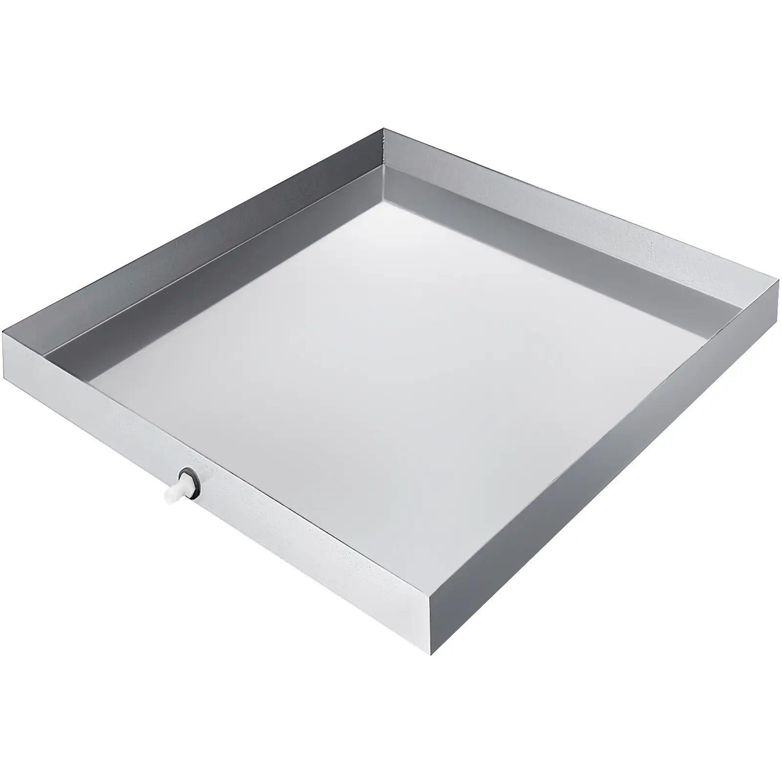 【Summerfinds】VEVOR Residential 32''x30'' 18 GA Galvanized Steel Heavy-Duty Drip Tray, 2.5 In Compact Home Appliance Pan for Washing Machine Dryer, Refrigerator, Dishwasher, Cleaning Machine with Drain Hole & 0.59'' PE Drain Adapter