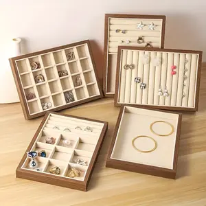 1pc Jewelry Tray Multi-Compartment Ring Necklace Earring Storage Display Plate, Night Market Stall Display Dish, Retro Style, Jewelry Organizer, Jewelry Boxes