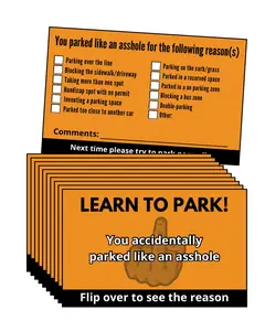 You Parked Like an 4ssh0le Cards (100 cards) raunchy card