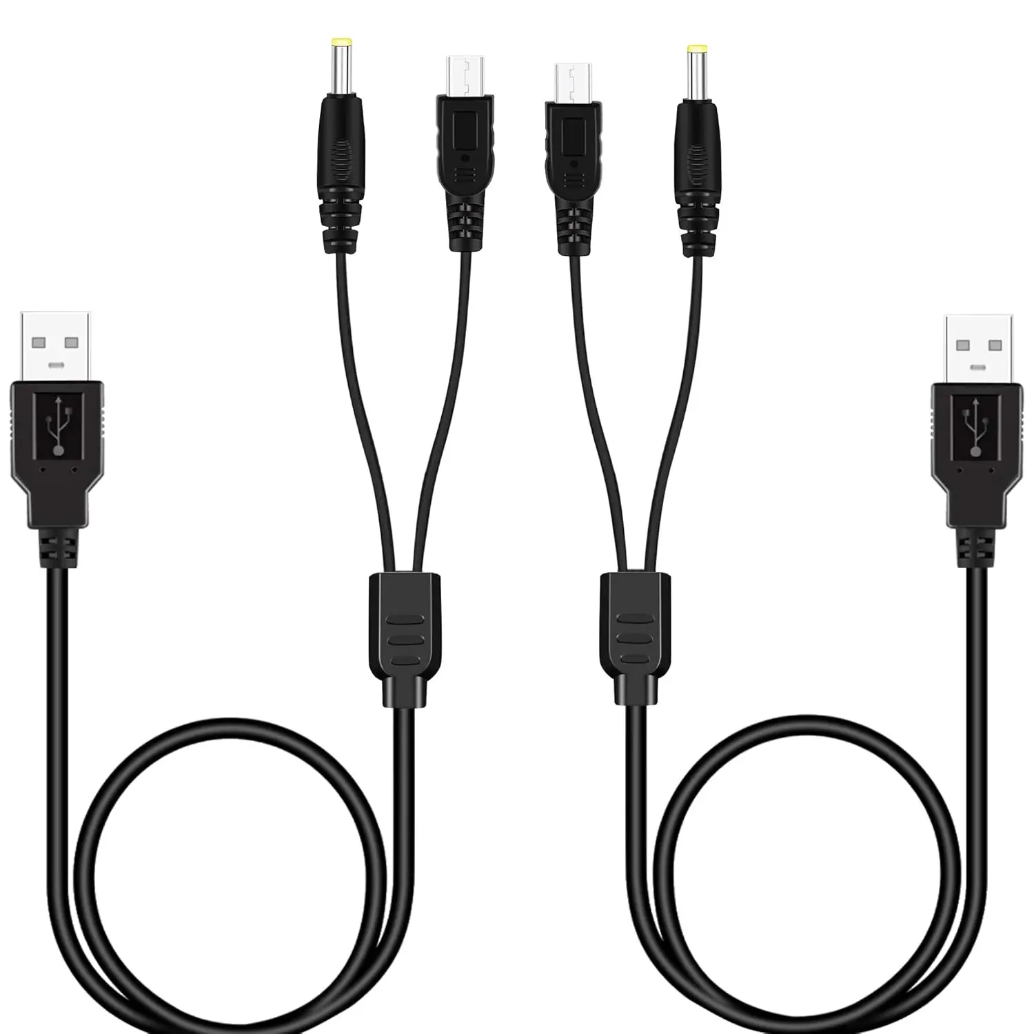 2 Pack PSP Charger Cable, Portable USB PSP Power Cord & Data Cable for Sony PSP 1000 2000 3000, Charging Cord 2-in-1