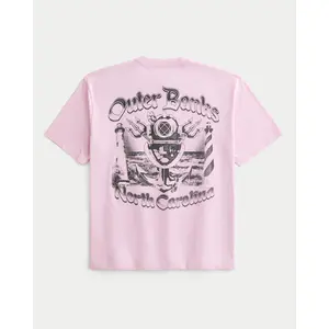 Hollister Boxy Outer Banks Graphic Tee