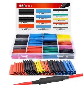 Nilight Heat Shrink 2:1 Electric Insulation Tube Kit 45mm Flame Retardant Wrap Cable Sleeve 560pcs 12 Sizes with Storage Box