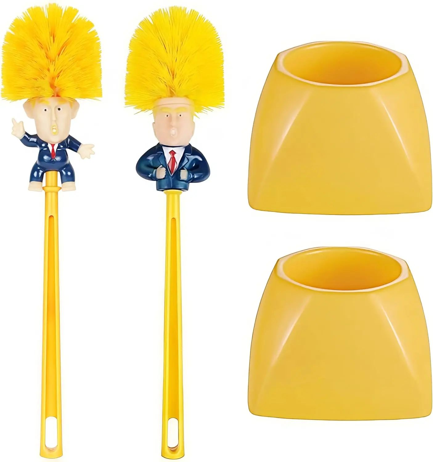 Funny Toilet Brush,Prank Toilet Brush Cleaner, Funny Toilet Scubber,Make Toilet Great Again, Commander in Crap (Hands up Toilet Brush)
