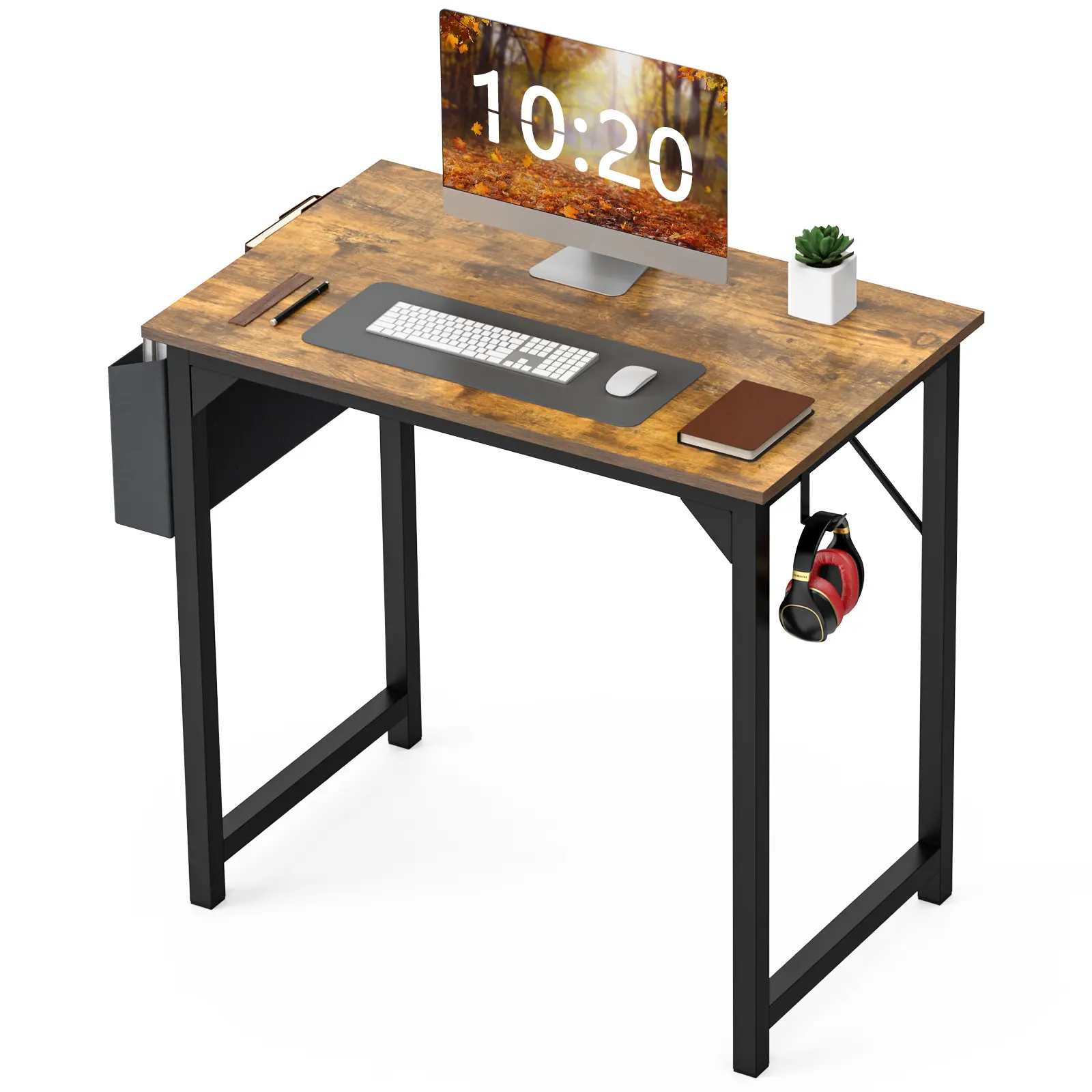 FurniChic Haven 30-63 Inch Game Computer Desk with Storage for Youth Student Adult, Modern Simple Style PC Table for Home Office