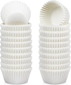 Mini Cupcake Liners 500 Count Greaseproof No Smell Paper for Baking Cups, 2" x 1.38" x 0.88" High, Flexible, Oven, Microwave & Refrigerator Safe