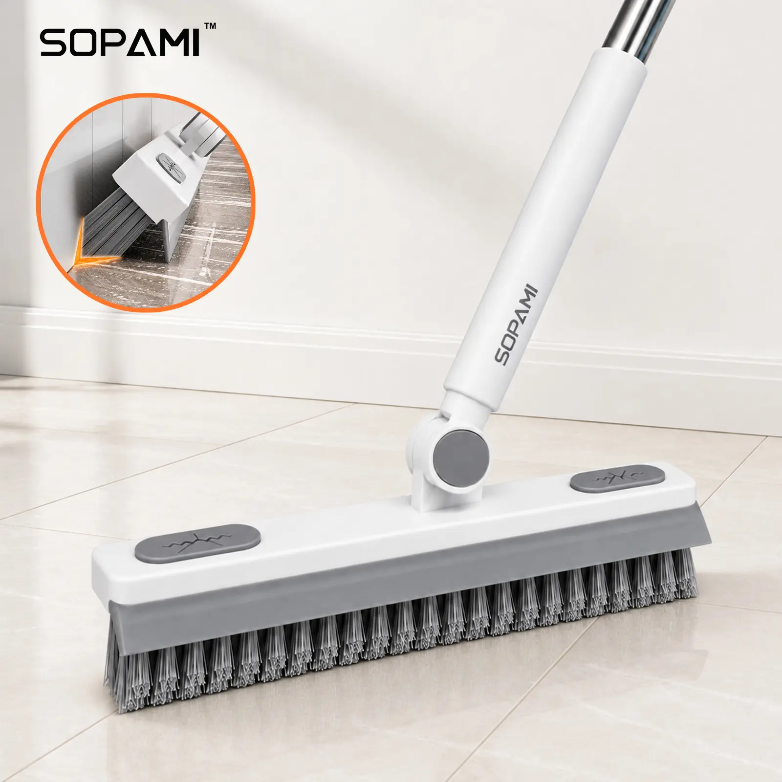 SOPAMI 360° Rotating Gap Cleaning Tool - Extendable Adjustable No-Touch Cleaner for Windows, Sliding Doors, Narrow Spaces, Home Deep Cleaning