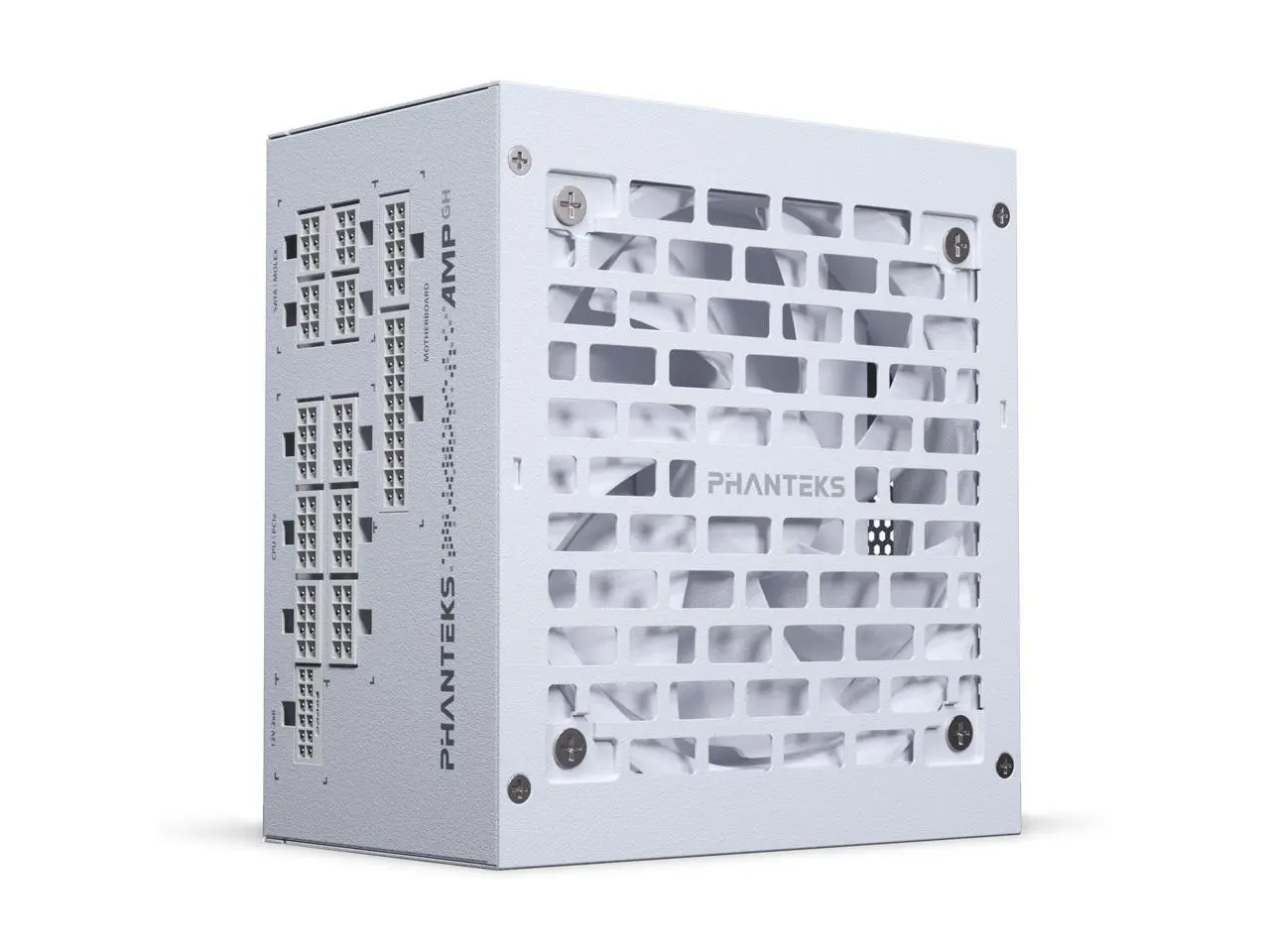 Phanteks AMP GH 1200W Platinum Power Supply, ATX 3.1 and PCIe 5.1 Platform, Fully Modular Individual Cables, Silent Fanless mode, White.