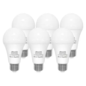 LED Light Bulbs 100 Watt - 120 Watt Equivalent, 15W 1600 Lumens LED Bulbs, E26 Medium Base, Non-Dimmable, UL Listed, 6Pack