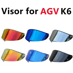AGV K6 Helmet Lens Face Shield Windproof Visor for AGV K6 K6S Visor Motorcycle Accessories Polycarbonate UV Cut Anti-Fog Anti-Scratch