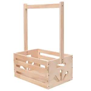 Wooden Baby Shower Crate Closet, Baby Storage Nursery Crate Hamper with Handle, Basket for Baby Nursery
