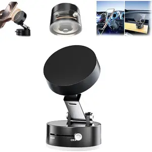 HyperMount Gen 2 | 66lb NanoVacuum Seal -  Vacuum Seal Car Phone Mount, Use on Any Surface, Compatible with Apple MagSafe and Magnetic Rings Included