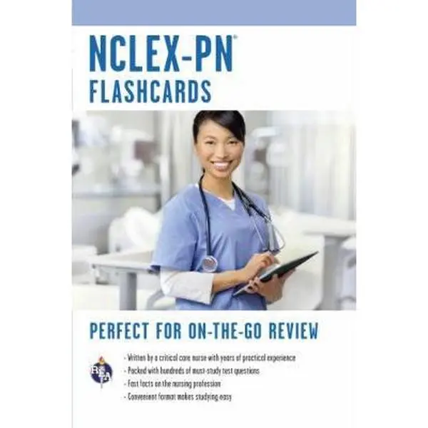 USED Book - NCLEX-PN Flashcard Book (Nursing Test Prep) by Rebekah Warner (Paperback) - english