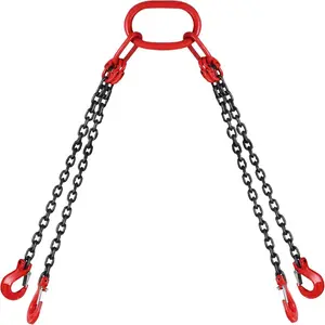 VEVOR Chain Sling, 1/4 inx 5 ft Lifting Chains with 4 Leg Grab Hooks, Heavy Duty G80 Alloy Steel Lifting Sling, 6600LBS Capacity, Adjustable Engine Chain Hoist Lifts for Cargo Security TowingVEVOR Super Brand Day