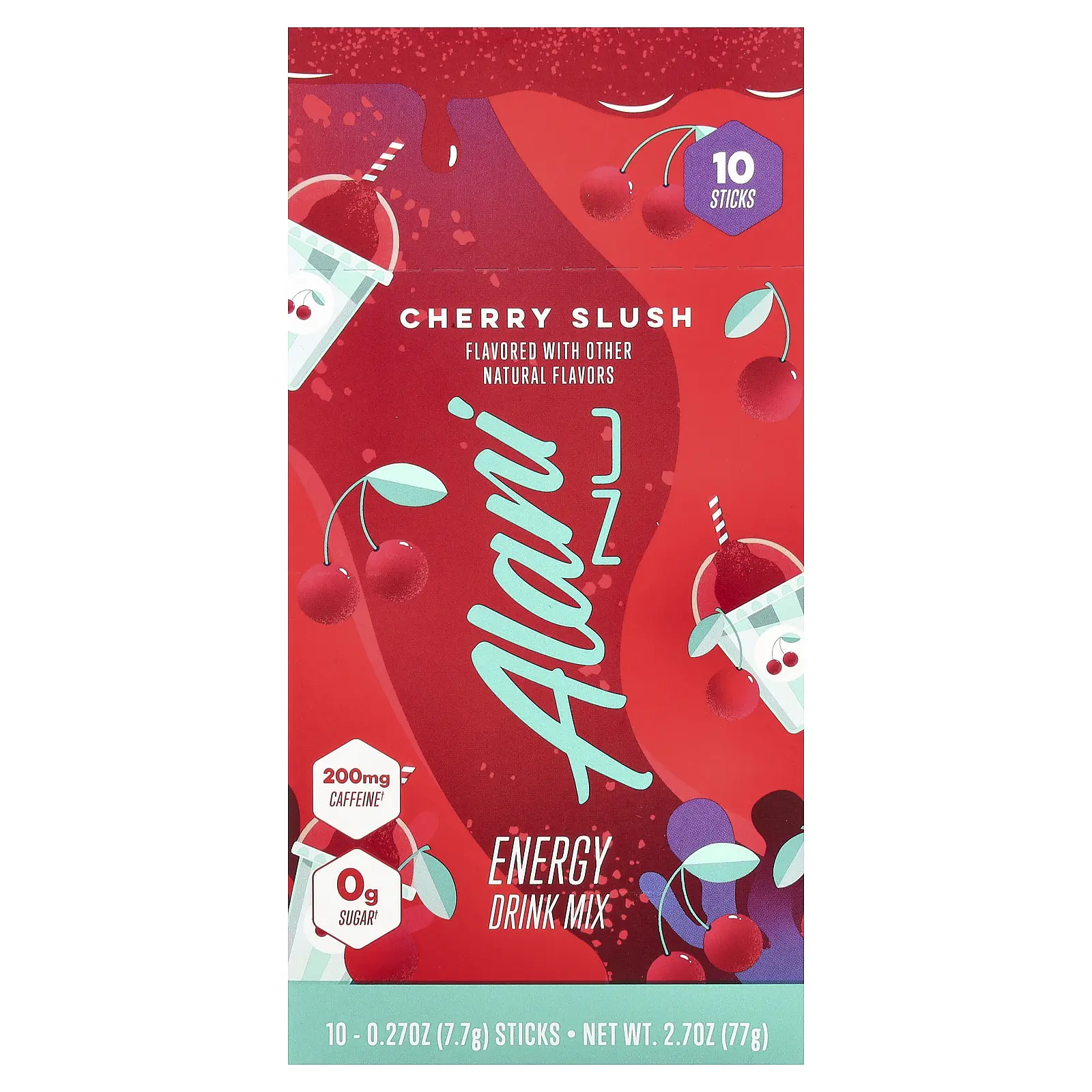 Alani Nu Energy Drink Mix, Cherry Slush, 10 Sticks, 0.27 oz (7.7 g) Each