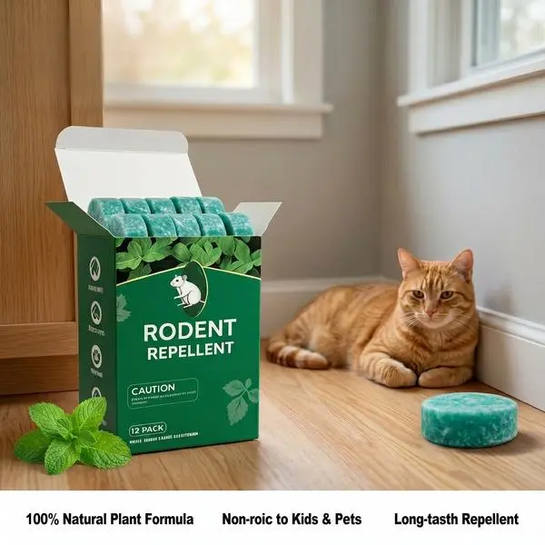 Mouse Rodent Repellent, 12 Pack Peppermint Oil to Repel Mice and Rats– Works for Mice Repellent, Squirrels, Indoor/Outdoor Use, Safe for Homes & Pets