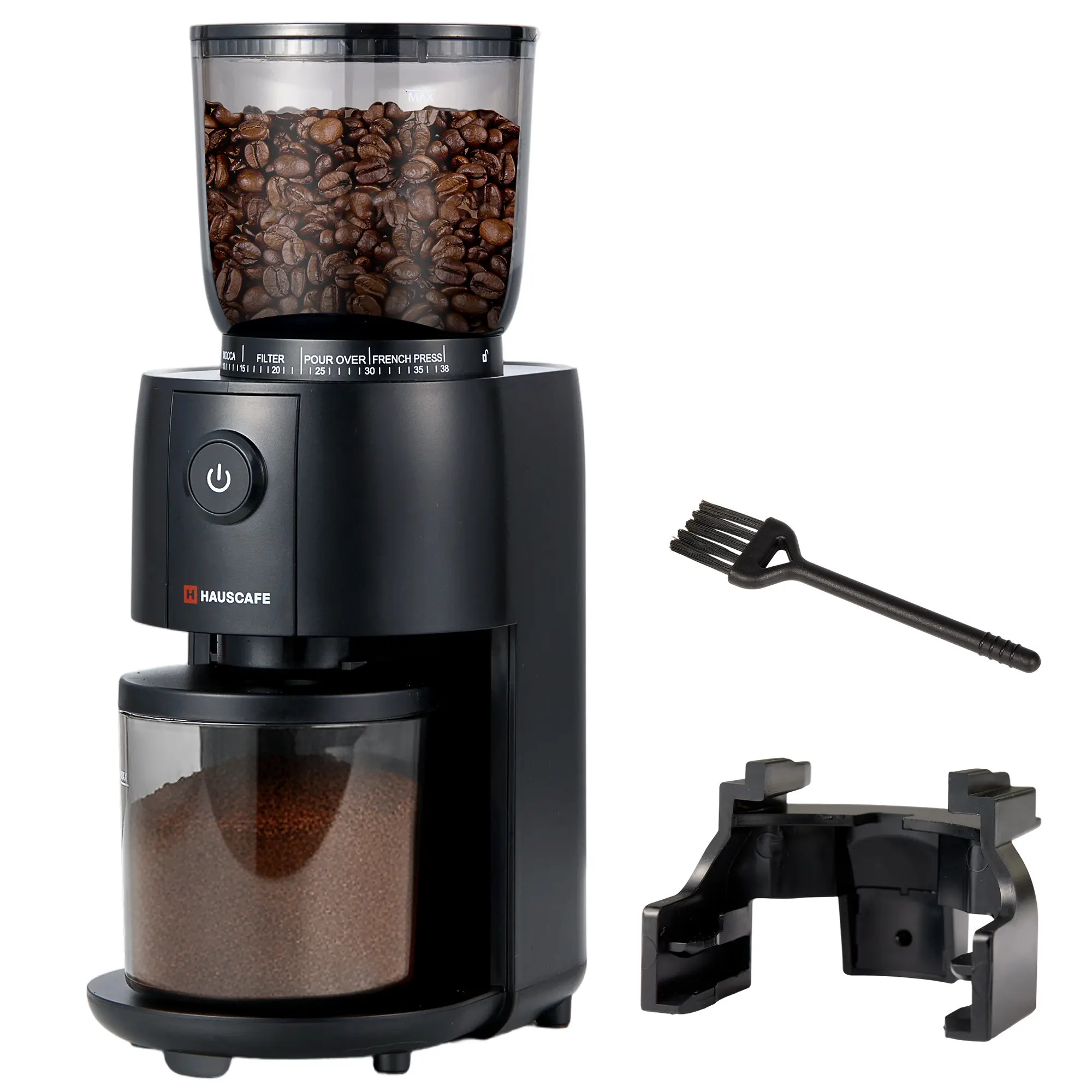 Electric Coffee Burr Grinder with 38 Grind Levels - 1-Touch Operation, Easy Clean for Espresso, Pour Over, French Press - Home Kitchen Coffee & Tea Accessory