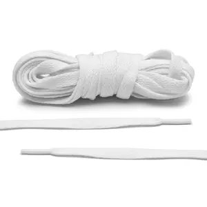 Lace Lab White AJ1 Replacement Flat Shoelaces, Flat Laces For Athletic Shoes, Shoe Laces for AF1, Laces for Sneakers Footwear Comfort