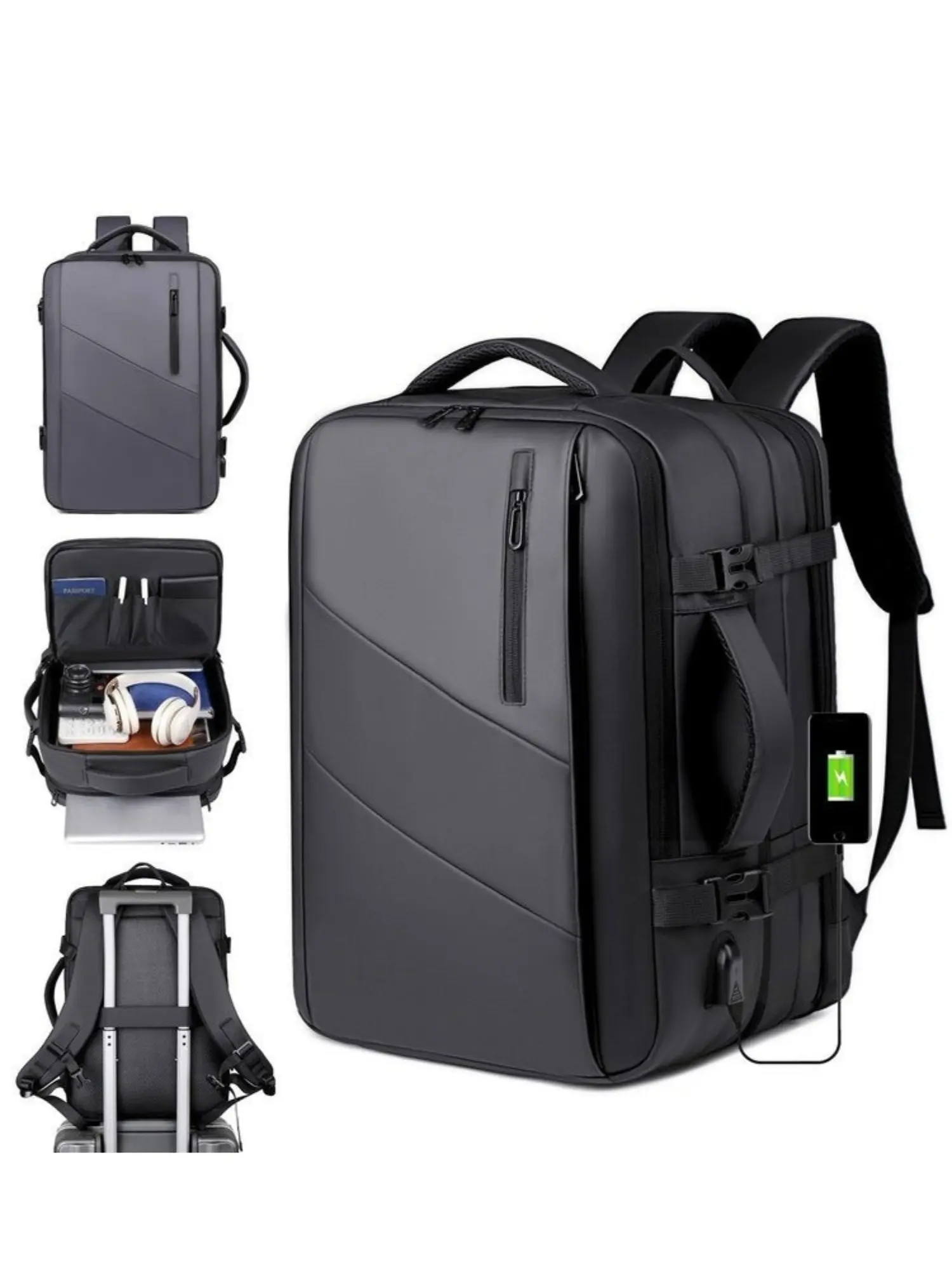 Waterproof Business Laptop Backpack 45x31x17cm, Large Capacity Travel Bag for 17 Inch Laptops, Durable Scratch-Resistant, Men's Shoulder Bag, Traveling Bag, Travel Essentials, Work Laptop Bag, Laptop Storage Bag