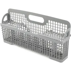 HECASA Universal 8531233 WP8562043 Dishwasher Silverware Basket Fit For Whirlpool Kenmore Dishwasher Replace for AP6012898 PS11746119 WP8531233VP B00LHR20E4 B00IMO5GNC Gray PP Plastic