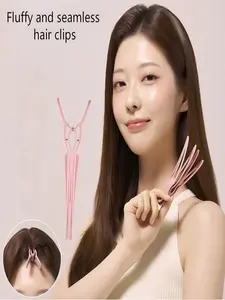 2 Pcs Invisible Plastic Hair Styling Clips, Root Lift Volume Boosting Heatless Hair Clips, Ideal for Bangs, Volume & Lifted Hairstyles, Anti-Slip Hair Tool, Suitable for Normal Hair, Versatile Use, Easy to Use for Short & Long Hair